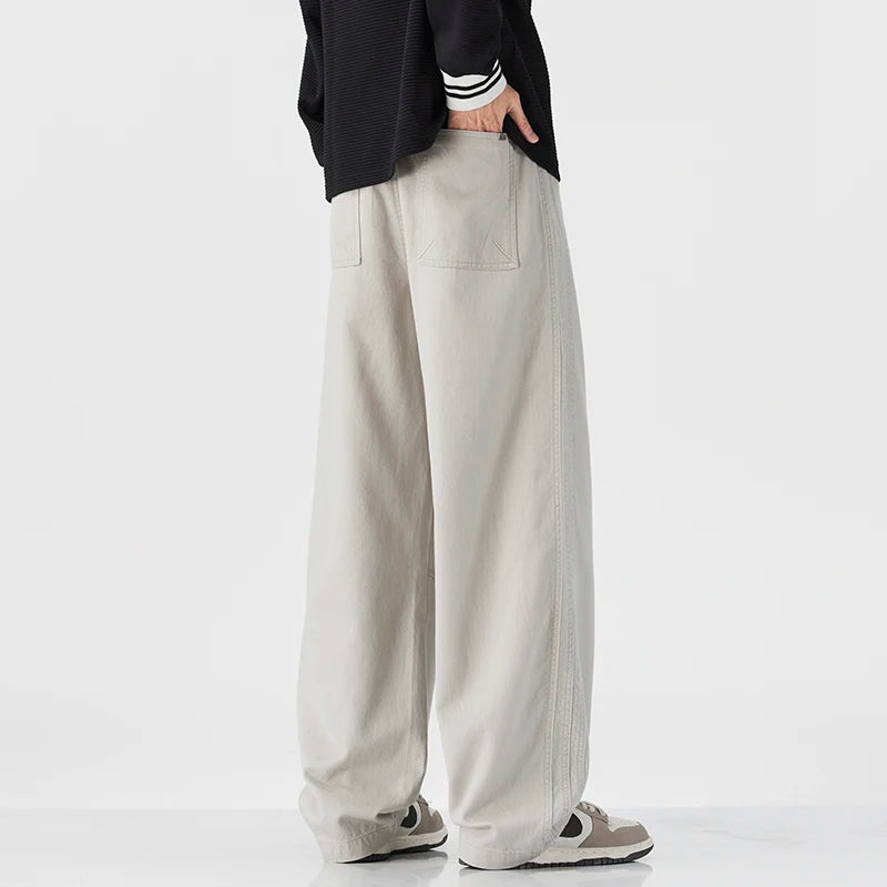 HEARUJOY  -  Autumn New Arrival Japanese Retro 3D Tailored Pants - Men's Oversized Straight Wide-Leg American Casual Trousers