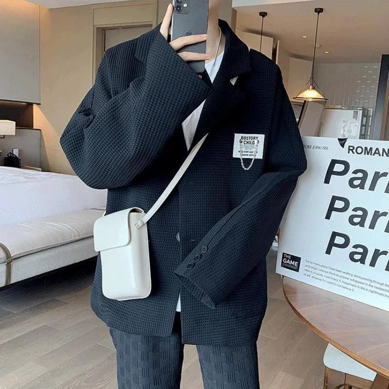 HEARUJOY  -  Party Men's Suit Jackets Oversize Plus Big Size Male Blazer Coat Single Breasted Clothing Fashion 2024 Elegant Premium