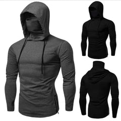 Hearujoy 2024 New Men Solid Black Gray Hoodie Long Sleeve Hooded Sweatshirt for Man Sports Fitness Gym Running Casual Pullover Tops