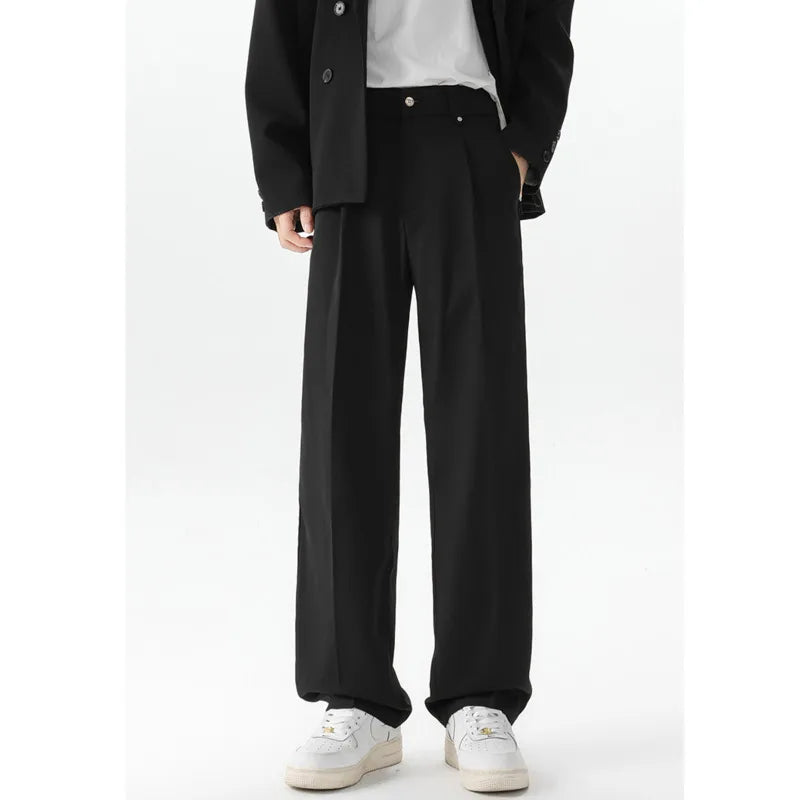 HEARUJOY  -  Spring/Summer Men's Lounge Suit Pants - Loose Fit Drape Fabric Business Casual Trousers Man Clothing Plus Size 6XL 7XL 8XL