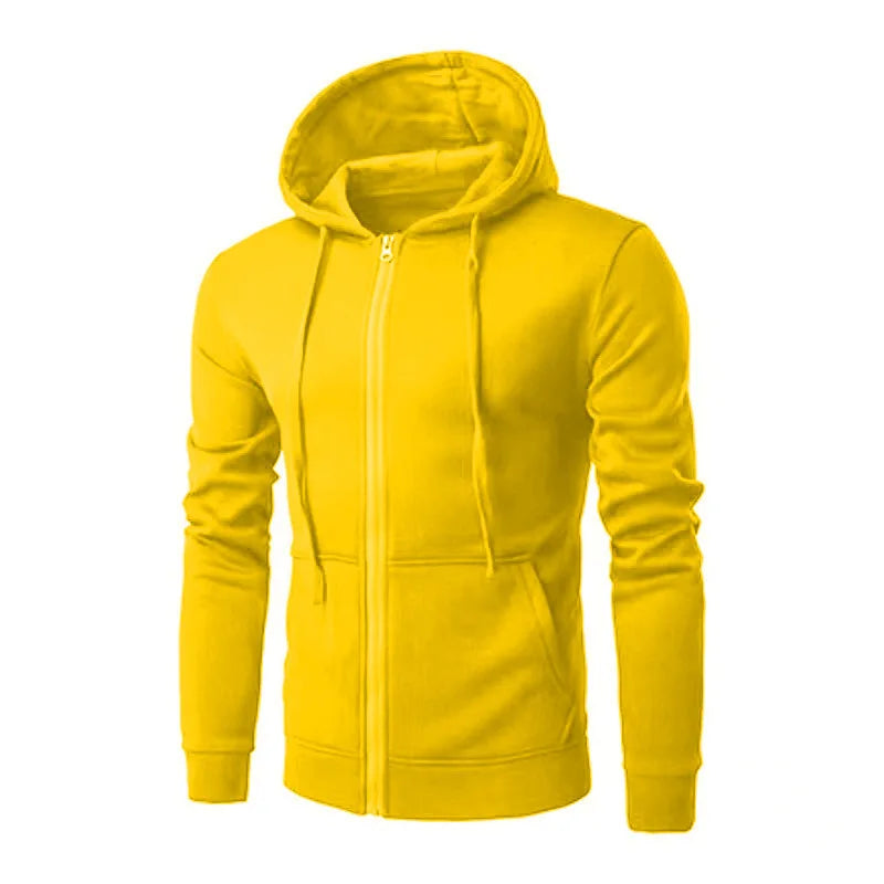 HEARUJOY  -  Mens Zip Up Hoodie Fleece Lined Jacket Winter Warm Pullover Coat with Hood Casual Streetwear Pullover Sweatshirt