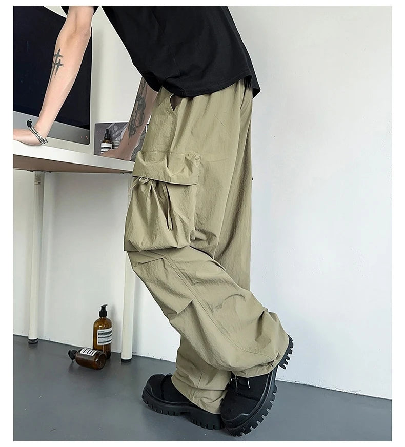HEARUJOY  -  Men's Mountain Outdoor Tactical Cargo Pants With 3D Pockets Quick Dry Lightweight Summer Hiking Camping Fishing Workwear Pants