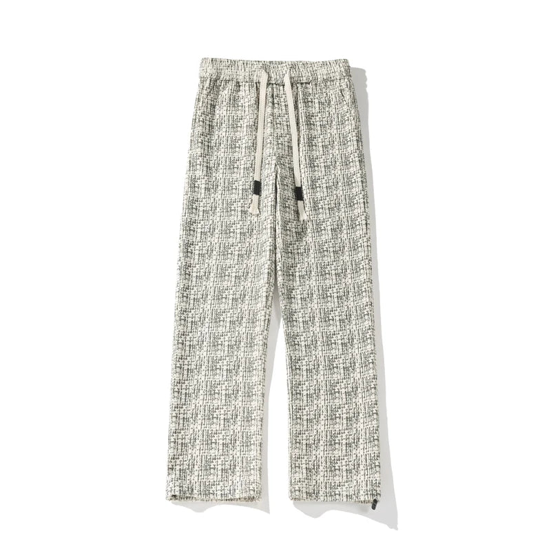 Hearujoy Autumn Corduroy Pants Men Fashion Retro Plaid Pants Men Japanese Streetwear Hip-hop Loose Wide Leg Pants Mens Vintage Trousers