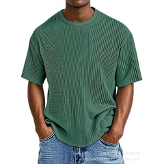 HEARUJOY  -  New Men's Summer Short-sleeved T-shirt, Casual and Versatile Round-neck Thin Top