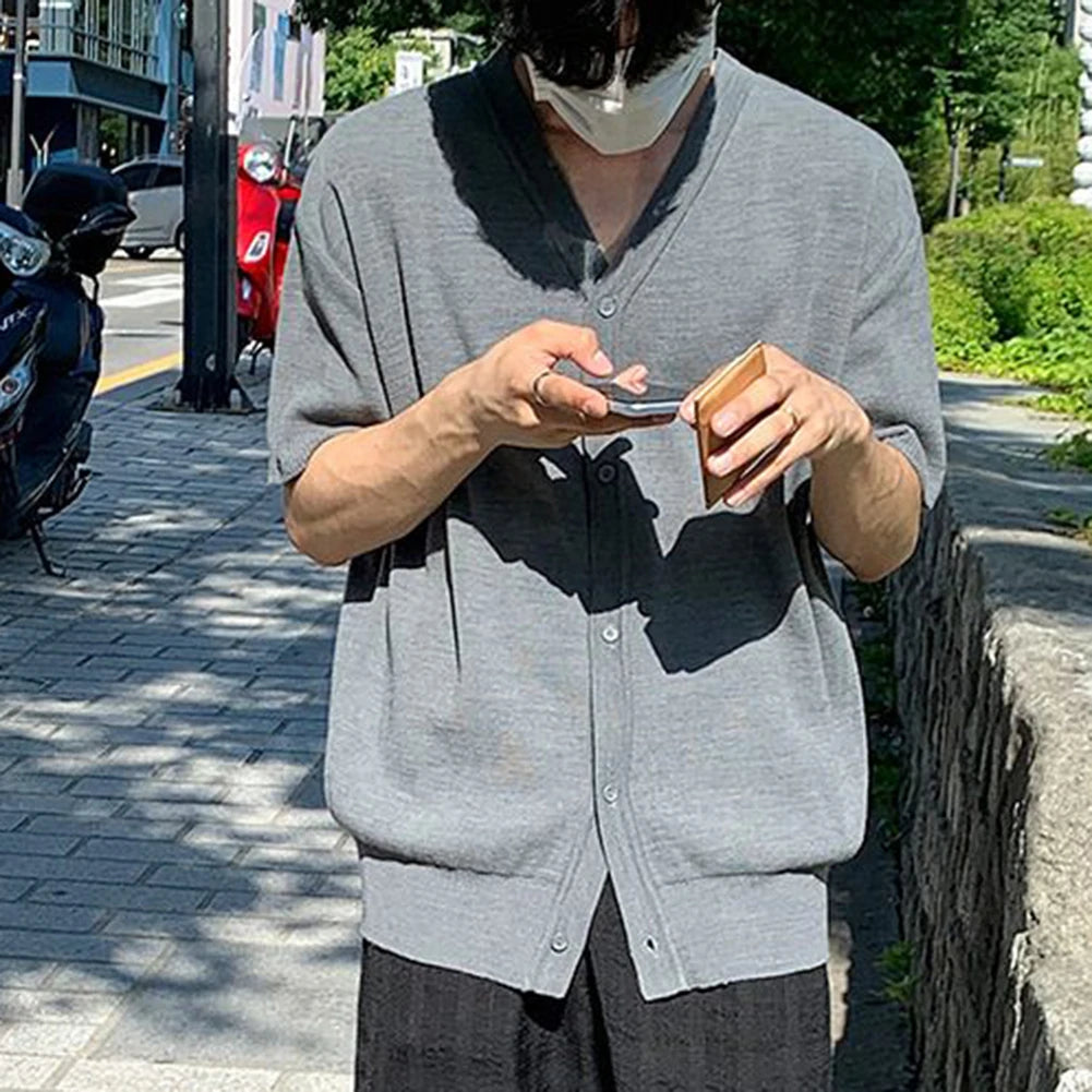 HEARUJOY  -  Polyester Shirt Loose Casual Cardigan Holiday Style Regular Length Solid Pattern Summer Wear Casual Style For Daily Wear