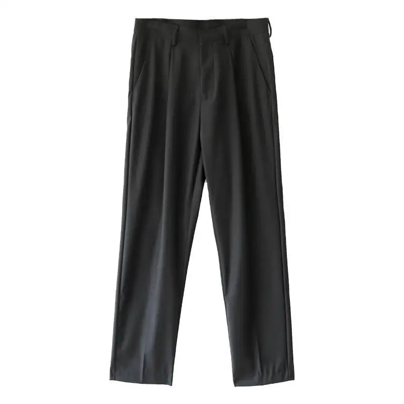HEARUJOY  -  New Casual Suit Pants Men's Net Version Straight Loose Trousers Trendy Brand