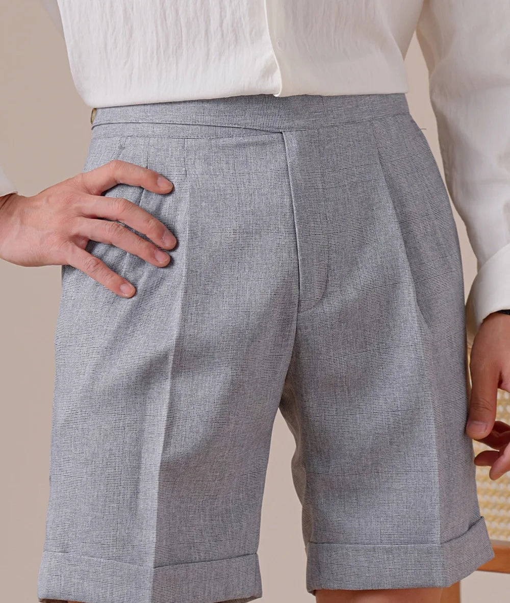 HEARUJOY  -  Italian Style Naples Non-Iron Shorts Men's Summer Thin Breathable Retro Casual Five-Point Dress Pants Short Hombre Men Clothing
