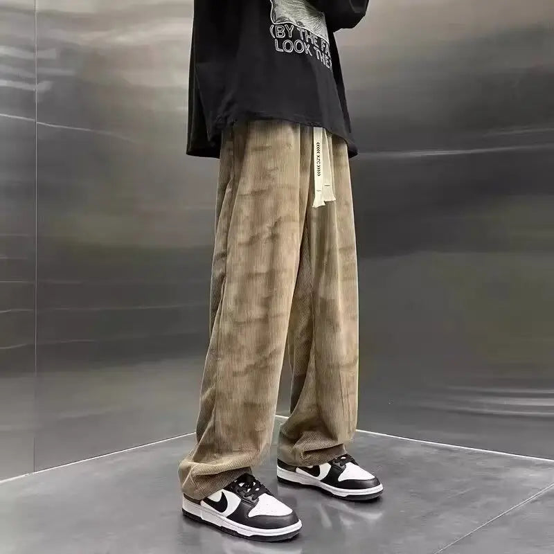 HEARUJOY  -  Tie-dye Men's Sweatpants Deals Elegant Trend Comfortable New in Casual Y2k Cool Clearance Sale Draped Trousers Male Sports Pants