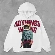 Hearujoy Harajuku Oversized Vintage God Letter Print Hoodies Women Men Streetwear High Street Sweatshirt Goth Jacket Y2k Hoodie