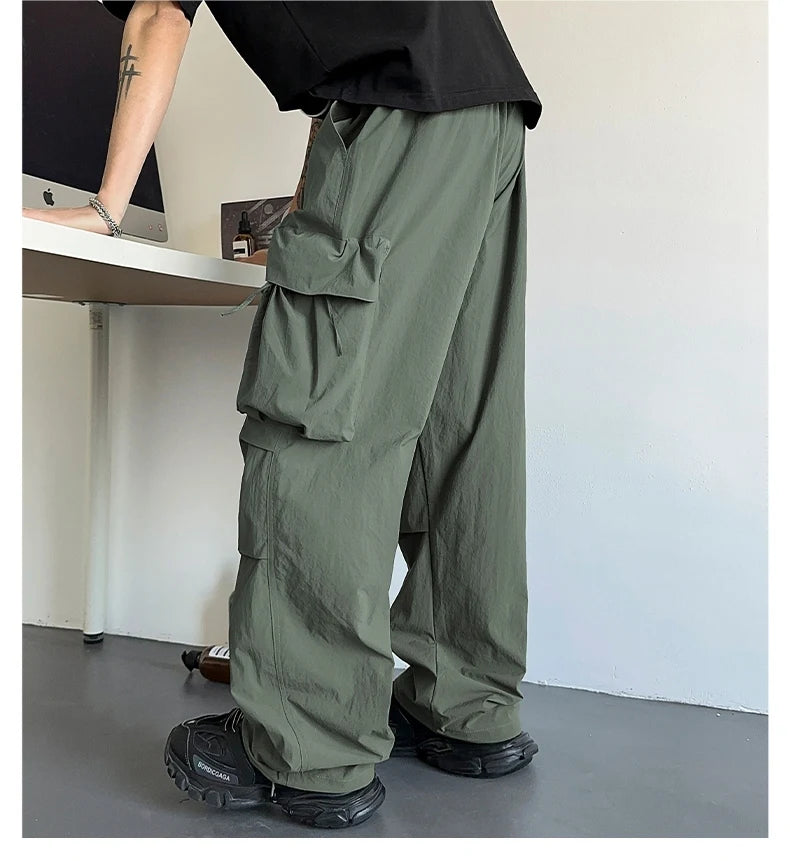 HEARUJOY  -  Men's Mountain Outdoor Tactical Cargo Pants With 3D Pockets Quick Dry Lightweight Summer Hiking Camping Fishing Workwear Pants