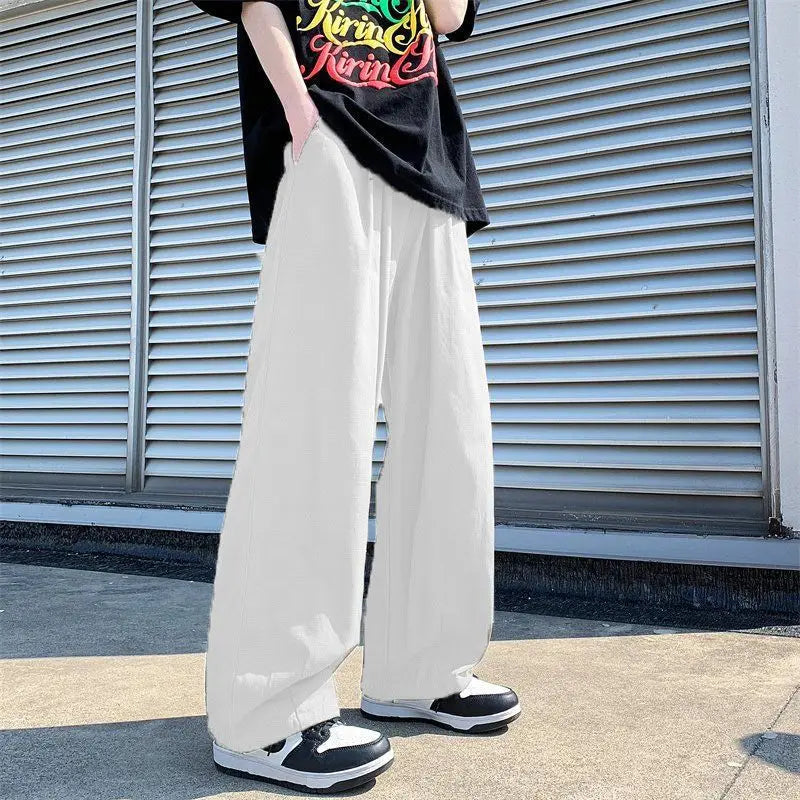 Hearujoy Harajuku Cotton Wide leg Oversize Pants Casual Pants Baggy Sweatpants Streetwear Long Pants For Men Straight Trousers