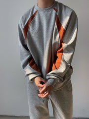 HEARUJOY  -  Male Sweatshirt Overfit Loose Harajuku Fashion Streetwear Novelty and Cheap Tops High Quality Splicing Men's Pullover
