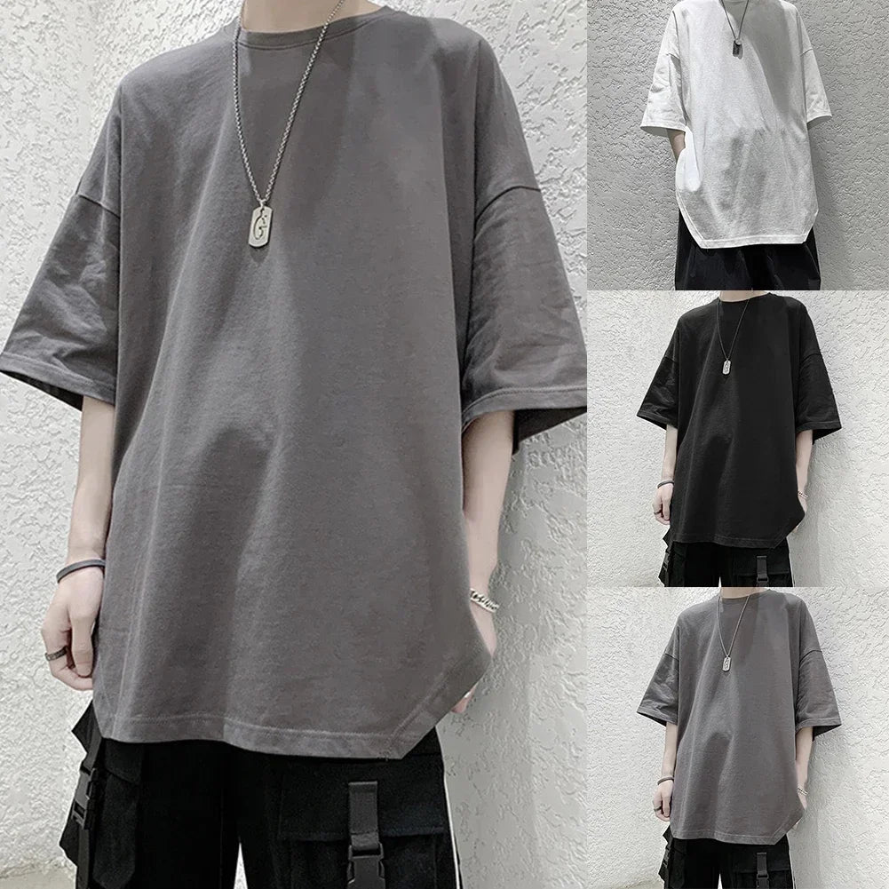 HEARUJOY  -  Summer T-shirt For Men Men Casual Shirt Casual Pullover Top Half Sleeve Style O-neck Design Regular Length