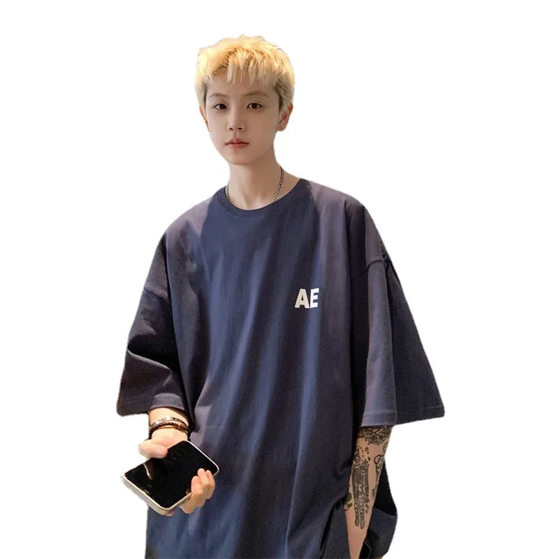 HEARUJOY  -  T Shirt Oversized Cotton White For Men 5XL Men's Letter Print T-shirts Male Casual Wear Summer Tee Shirts Unisex Big Size