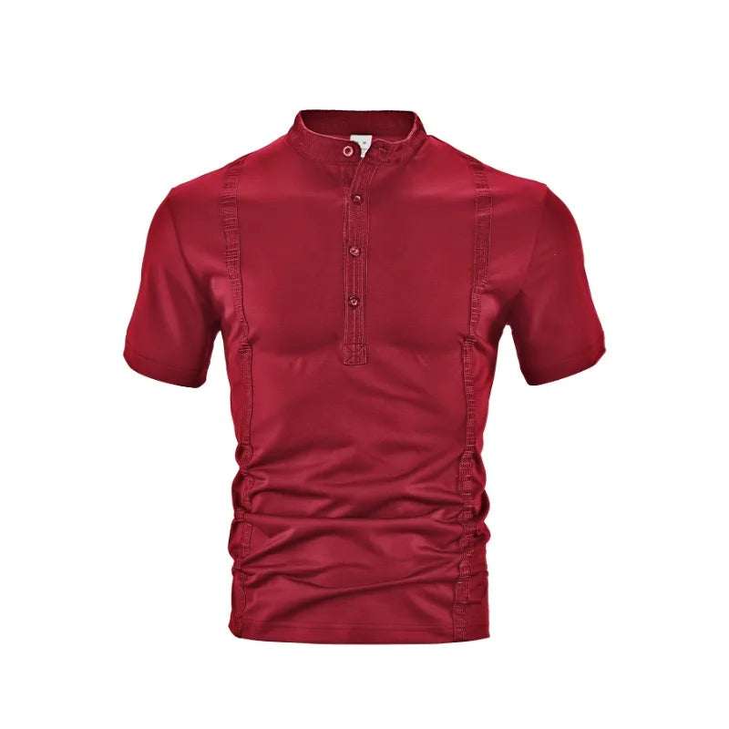 HEARUJOY  -  Men's New Summer Polo Shirt Short Sleeve Fashionable Casual T-shirt Top