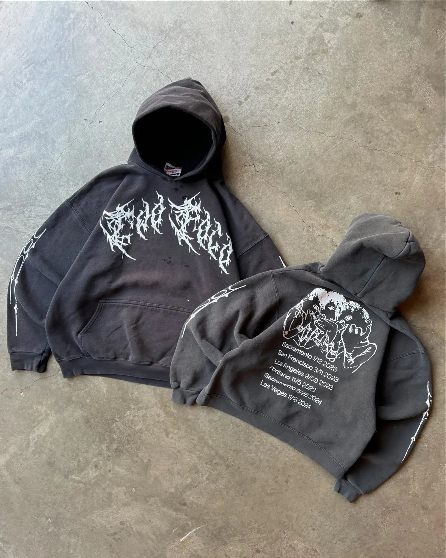 Hearujoy Vintage Gothic Graphic Print Hip Hop Hoodie for Men Y2k Grunge Casual Loose Pullover Women Streetwear Sweatshirt Hoodies