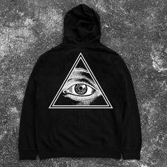 Hearujoy American Autumn And Winter Simple Hong Kong Style Hoodies Trendy Hip-Hop Graffiti Diy Eye Print Hooded Sweatshirts Men And Women