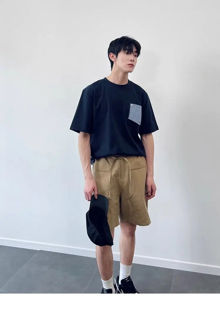 HEARUJOY  -  Summer Trendy Pocket Striped Casual Round Neck Short Sleeve T-Shirt