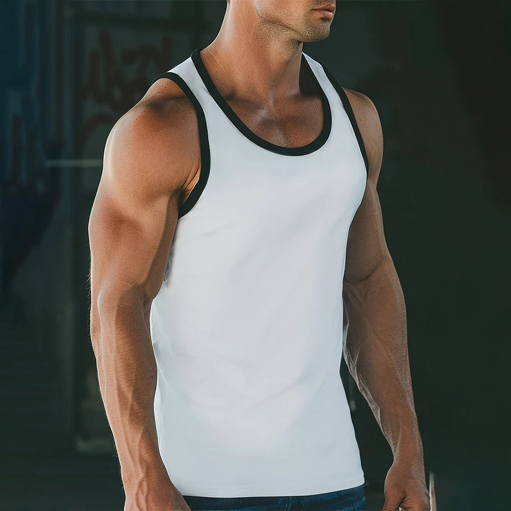 HEARUJOY  -  Training Black Men Fitness Vest Activewear For Men Fitness Men's Workout Gear 5 Spandex Fabric Brand New Condition