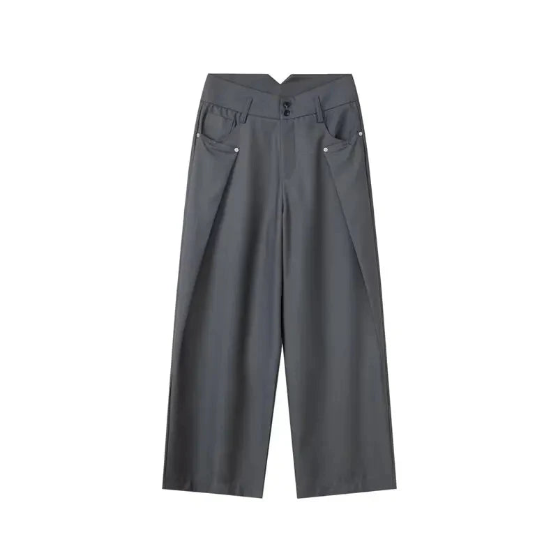 Hearujoy Wide Leg Office Suit Pant Man Harajuku Vintage Baggy High Waist Trousers Male Streetwear Casual Korean Elegent Bottoms