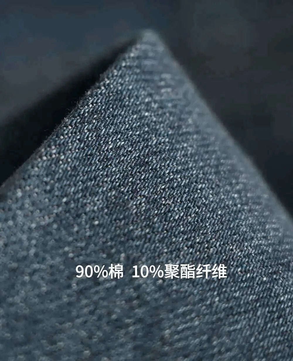 HEARUJOY  -  Naples Loose Washed High Grade Business Pant Men Dress Trouser High Quality Cotton Blend Double Pleated Jeans Straight Leg Pant