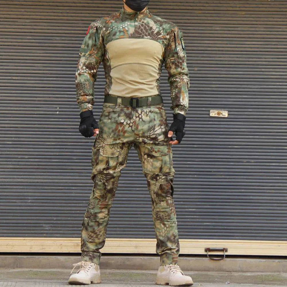 Hearujoy 2024 NEW Emerson BDU G3 CB KH FG WG Combat uniform shirt & Pants & knee pads Military Army uniform Wolfgray Suits