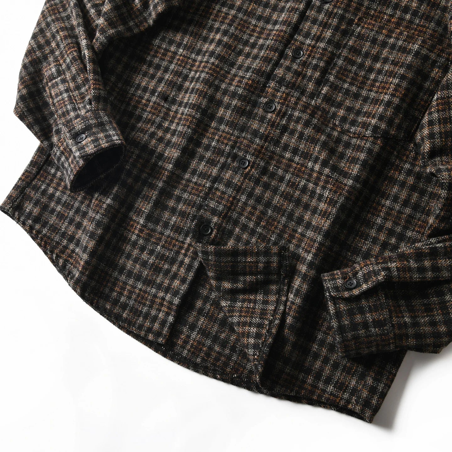 HEARUJOY  -  Autumn Winter American-style Brushed Fleece Skin-friendly Warm Breathable Loose-fit Casual Turn-collar Check Plaid Shirt for Men
