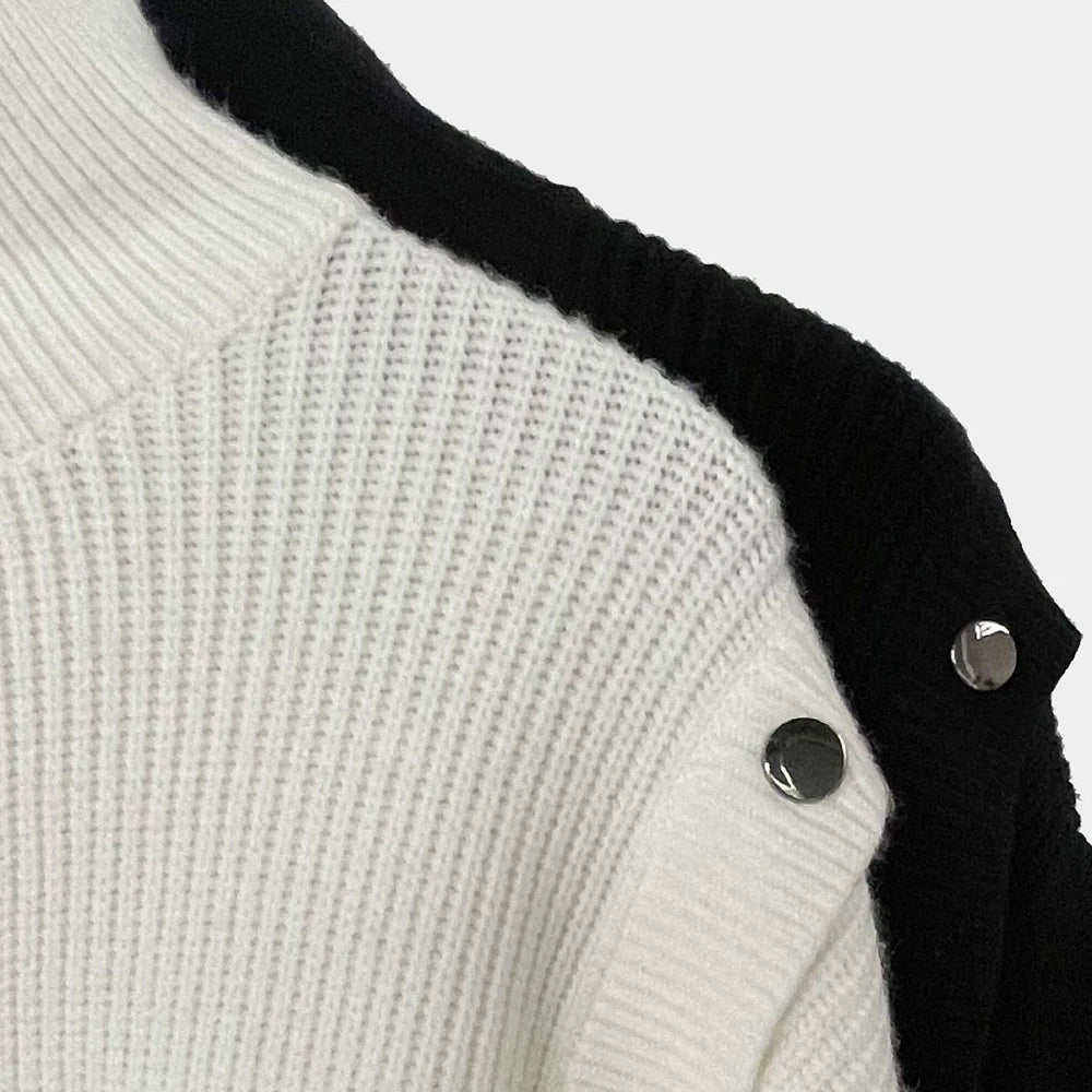 Hearujoy Mens Autumn Winter Y2k High Collar Korean Style Solid Color Knitted Sweater Fashion Elegant Casual Simple Knitted Sweater Unisex