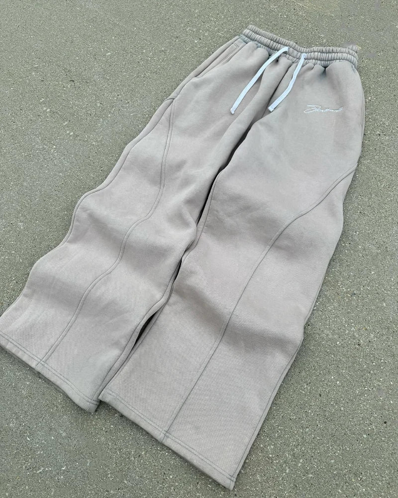 Hearujoy Y2k pants Casual fashion couple new men and women elastic waist wide leg pants High street trend Harajuku loose sweatpants