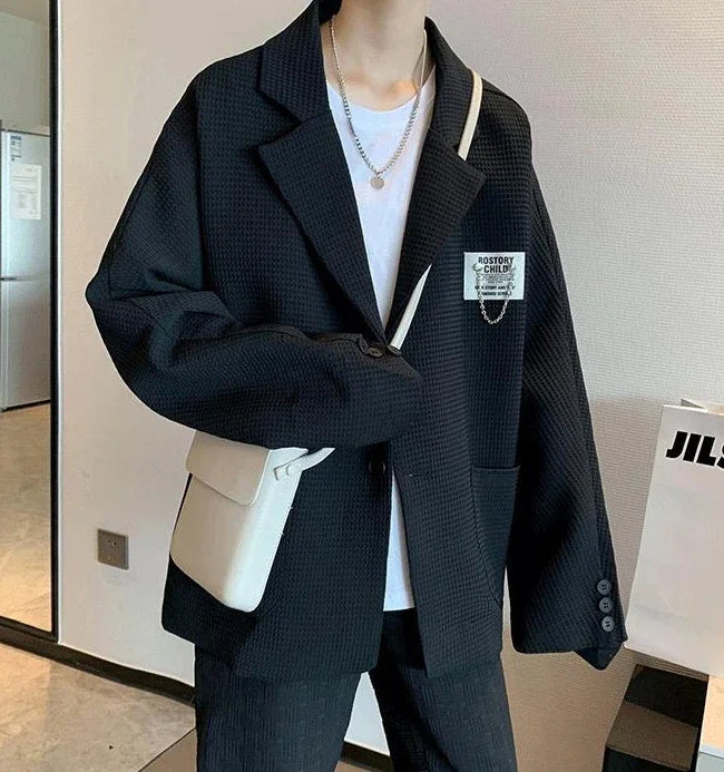 HEARUJOY  -  Party Men's Suit Jackets Oversize Plus Big Size Male Blazer Coat Single Breasted Clothing Fashion 2024 Elegant Premium