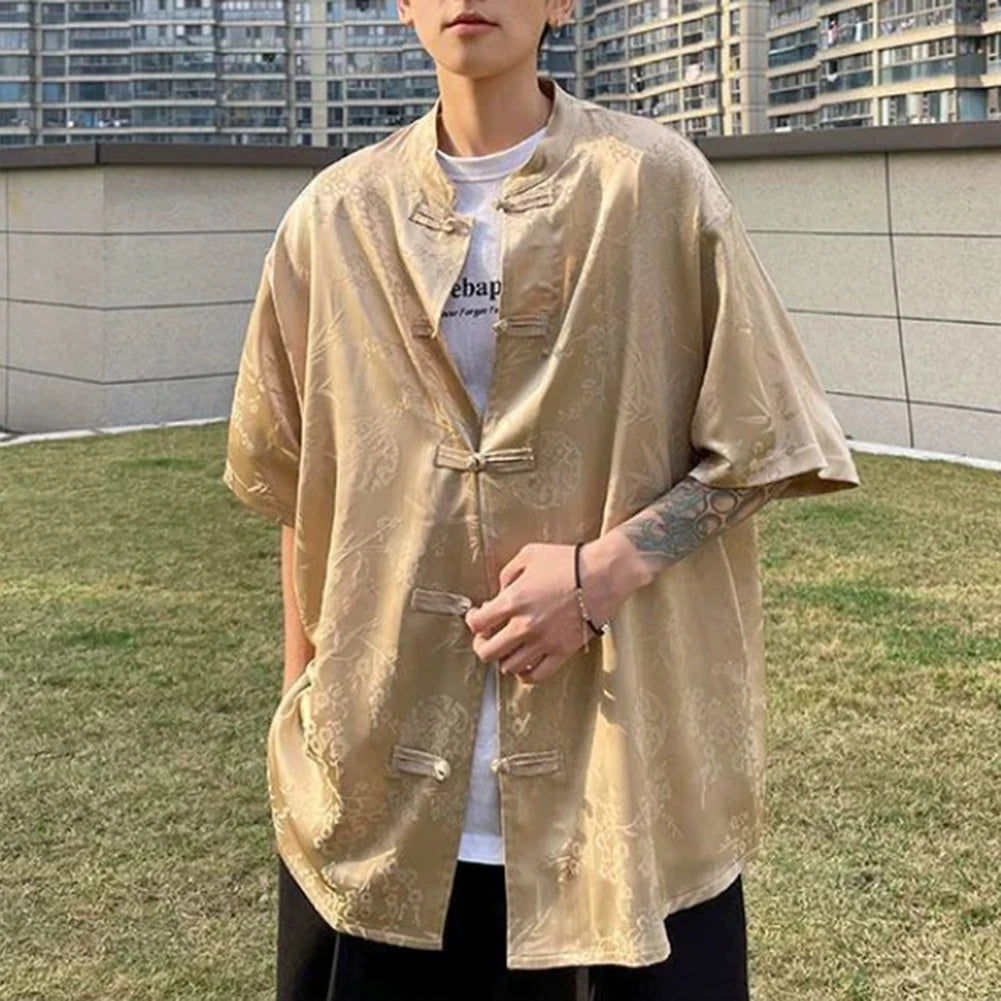 HEARUJOY  -  For Daily Wear Loose Short Sleeve Shirt Casual Summer Tops Casual Wear New Condition Polyester Fabric Regular Length