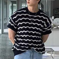 HEARUJOY  -  For Summer Fashion Streetwear Men\'s Fashion Tops Fashion Holiday Male O Neck Streetwear Vacation Casual Daily