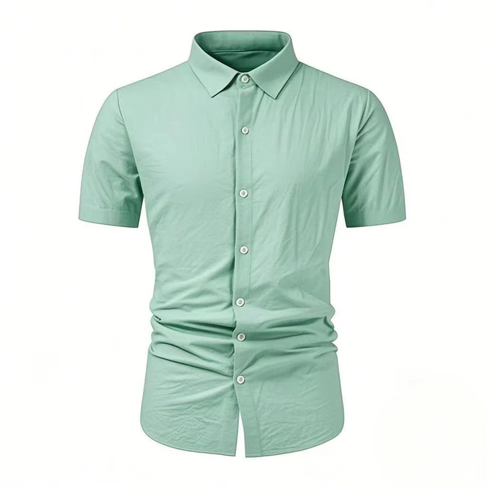 HEARUJOY  -  Office Work Shirt Formal Business Shirt Casual Wear Casual Holiday Dress Shirt Casual Dress Shirt Cotton Polyester Blend