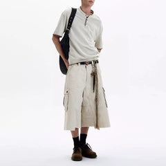 HEARUJOY  -  Summer New Men's Short-Sleeved Shirt American Vintage Fashion Trend Unisex Loose Casual Simple Breathable Niche Men's Tops