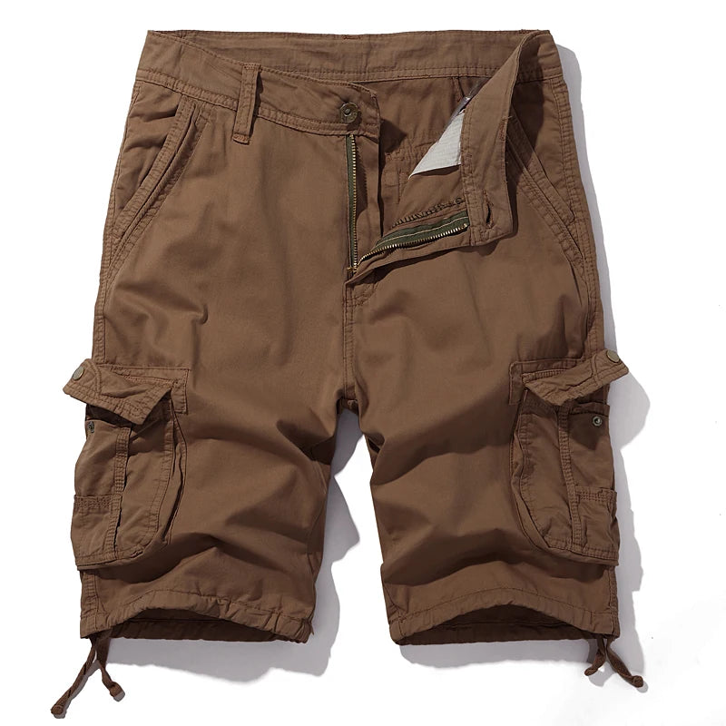 HEARUJOY  -  Men Loose Cropped Pants Summer Cargo Short Men Fashion Casual Shorts Mens Military Cargo Pants Cotton Male Tactical Shorts