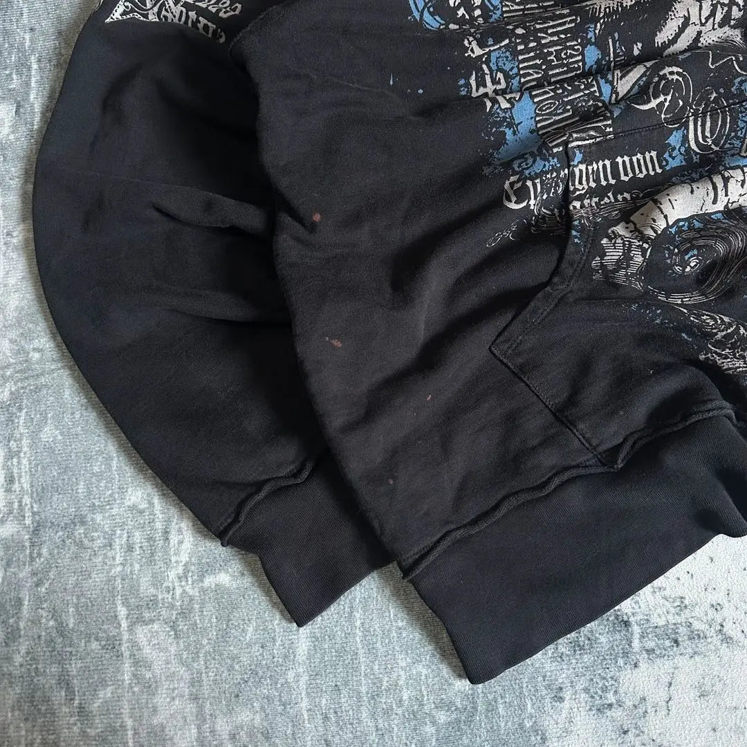 Hearujoy Affliction Gothic Hoodie Y2K New Retro Pattern Oversize Zipper Hoodie Hip Hop Street Casual Sweatshirt Personality Men clothing