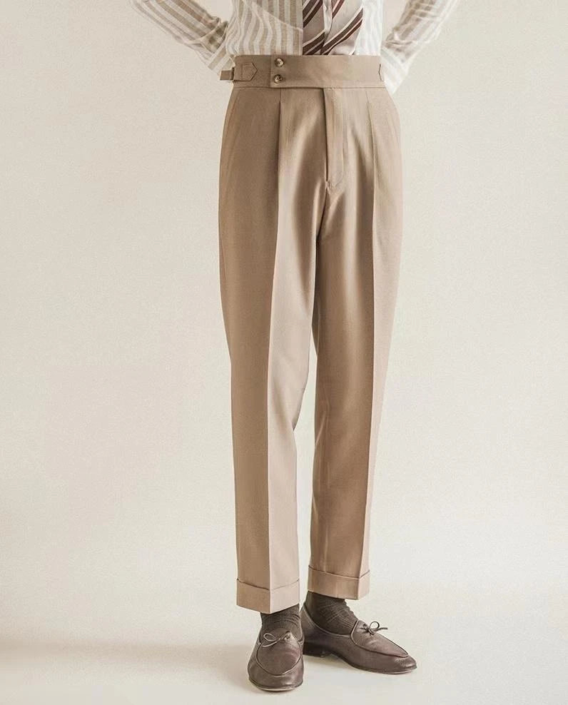 HEARUJOY  -  White High Waist Business Slim Fit Men's Suits Pants Korean Reviews Many Summer Male Suit Trousers 2025 Stylish Spring Clothes