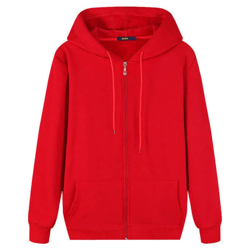 HEARUJOY  -  Mens Zip Up Hoodie Fleece Lined Jacket Winter Warm Pullover Coat with Hood Casual Streetwear Pullover Sweatshirt