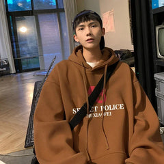 HEARUJOY  -  Men's Oversized Hoodie Black With Hat 5XL Unisex Hoodies Oversize for Men Letter Print Man Casual Wear Hoody Male Sweatshirt