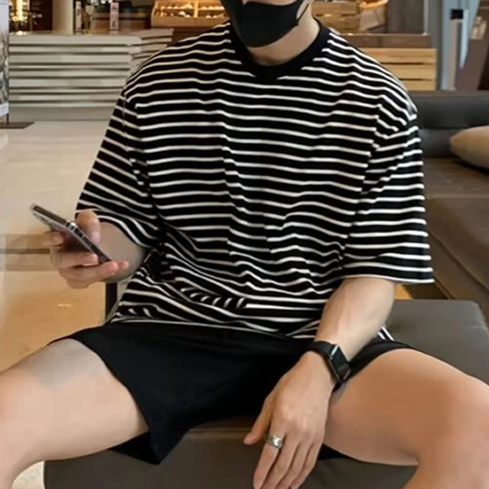 HEARUJOY  -  2XL Mens Summer T-Shirt Daily Wear Fashion Versatile Tops O Neck Design Regular Length Casual Daily Use For Men