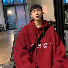 HEARUJOY  -  Men's Oversized Hoodie Black With Hat 5XL Unisex Hoodies Oversize for Men Letter Print Man Casual Wear Hoody Male Sweatshirt