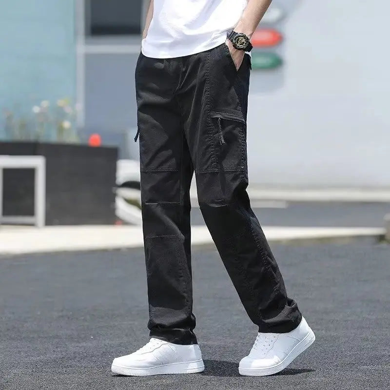 HEARUJOY  -  Casual Men's Straight-leg Pants Loose New Versatile Sports Multi-pocket Pants
