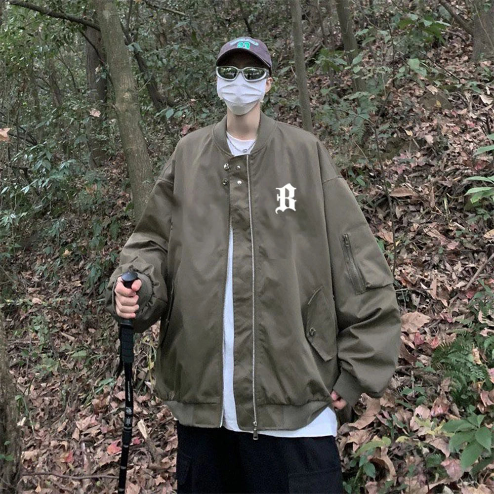 Hearujoy American Street Hip-Hop Baseball Uniform Mens Spring And Autumn Fashion Trend Casual Outdoor High Street Vibe Style Jacket