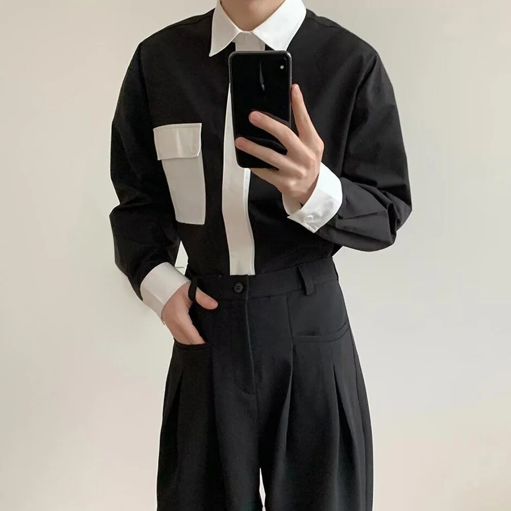 HEARUJOY  -  Mens Suit Trousers Pocket Casual Wide Leg Pants Summer Office Business All-Match Elegant British Straight Pants Men'S Clothing