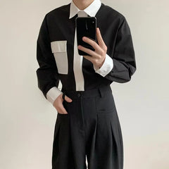 HEARUJOY  -  Mens Suit Trousers Pocket Casual Wide Leg Pants Summer Office Business All-Match Elegant British Straight Pants Men'S Clothing