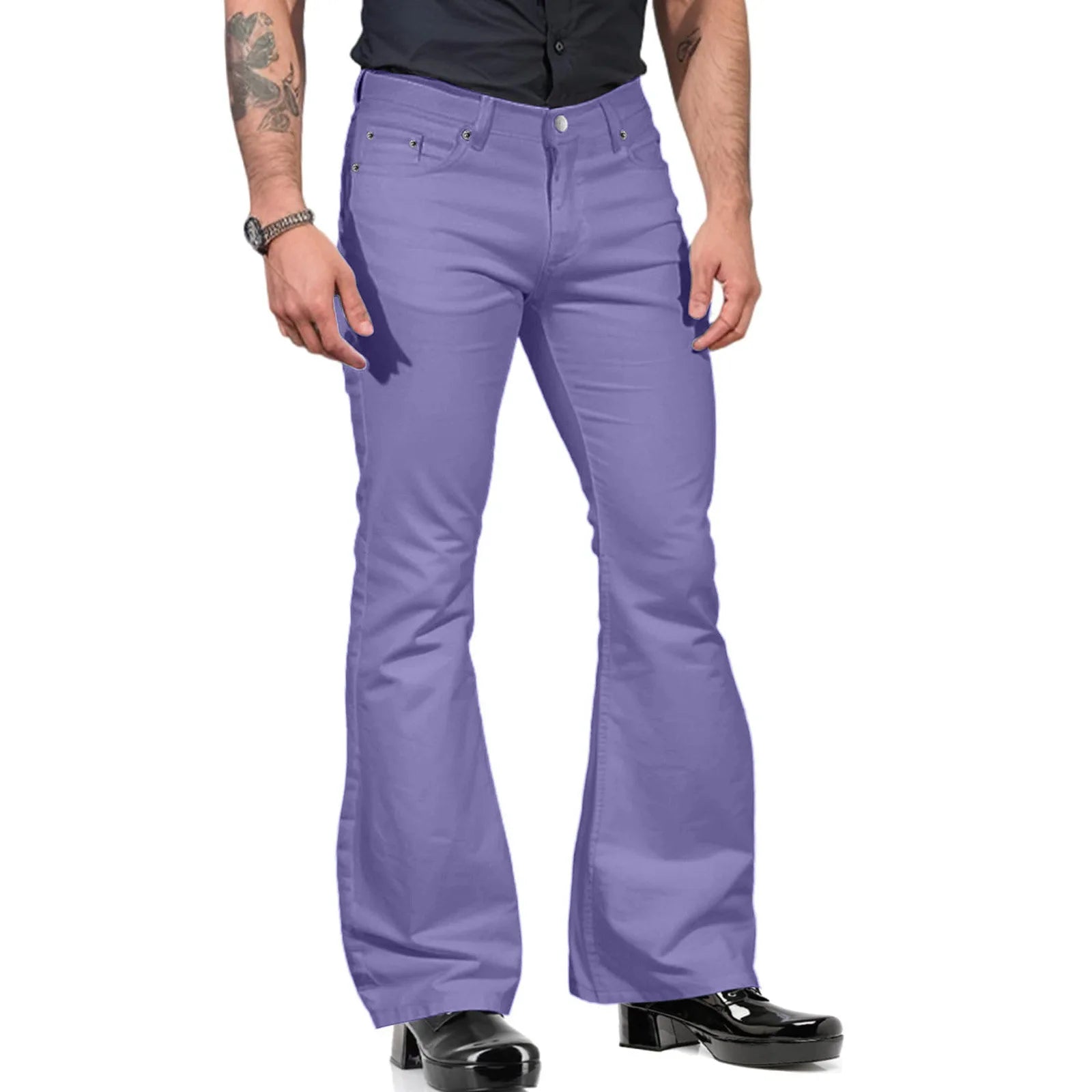 HEARUJOY  -  Summer Men's Casual Flared Slim Fit Cargo Pants Classic Business Straight Loose Trousers