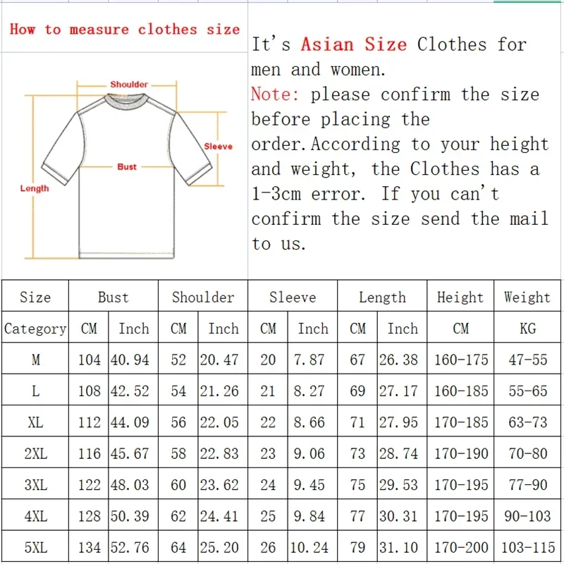 HEARUJOY  -  Men's CottonT-shirt Letters Mens Summer T Shirts White Fashion 5XL Oversized Tee Shirts Casual Tshirt for Man