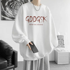 HEARUJOY  -  Men's Oversized Hoodie White 5XL Unisex Autumn Over Size Hoodies for Men Letter Print Man Casual Wear Hoody Male Sweatshirt