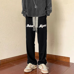 HEARUJOY  -  Wide-leg American Sweatpants Men's Spring Autumn Campus Casual Loose
