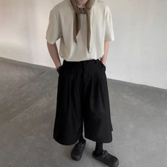 HEARUJOY  -  Gothic Dark Casual Culottes Spring Japanese Harajuku Streetwear Elegant Daily Business Office Fashion Wide Leg Pants Unisex